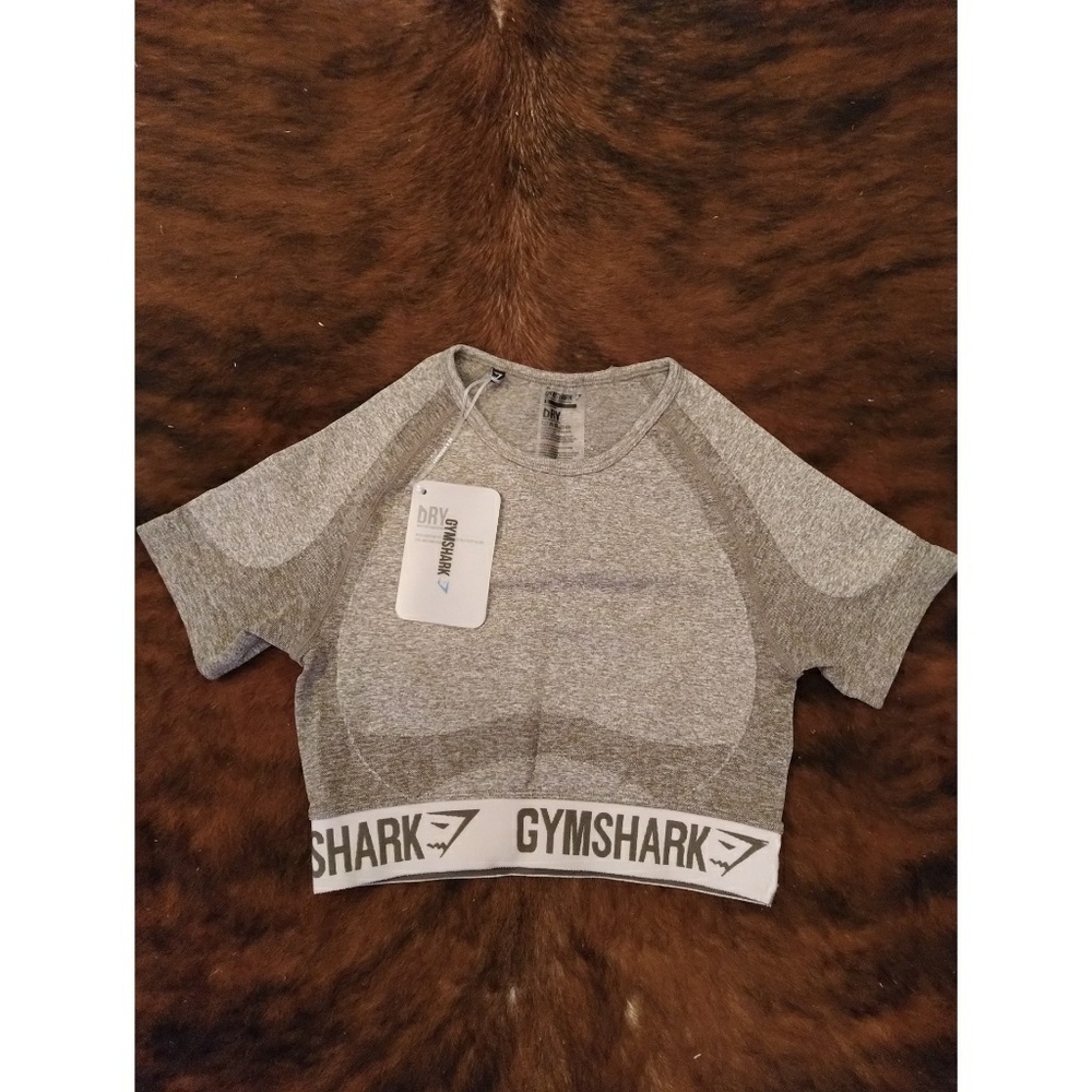 Gymshark Flex Khaki Tan Crop Top